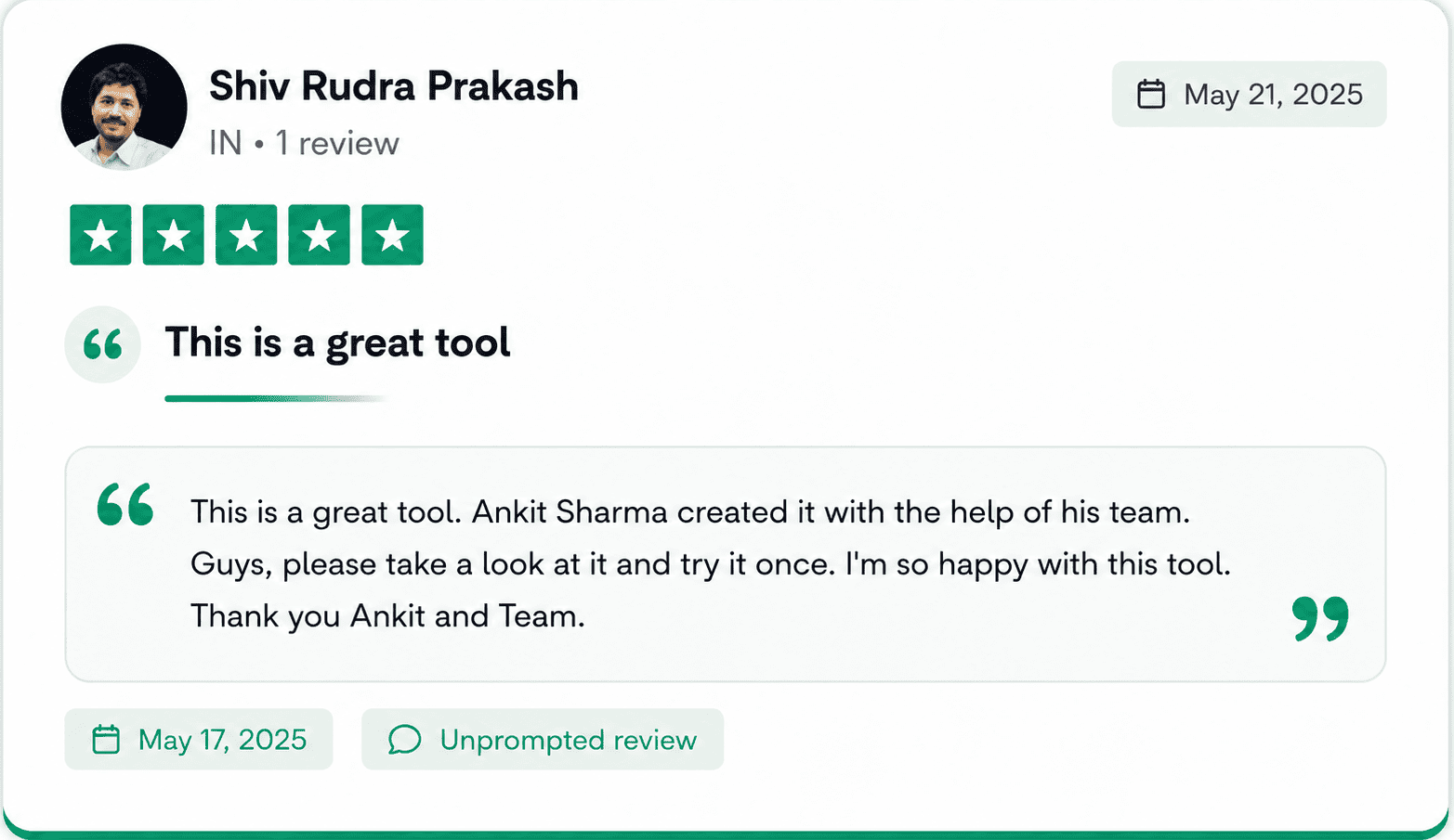 MyVeriLock Trustpilot review 6